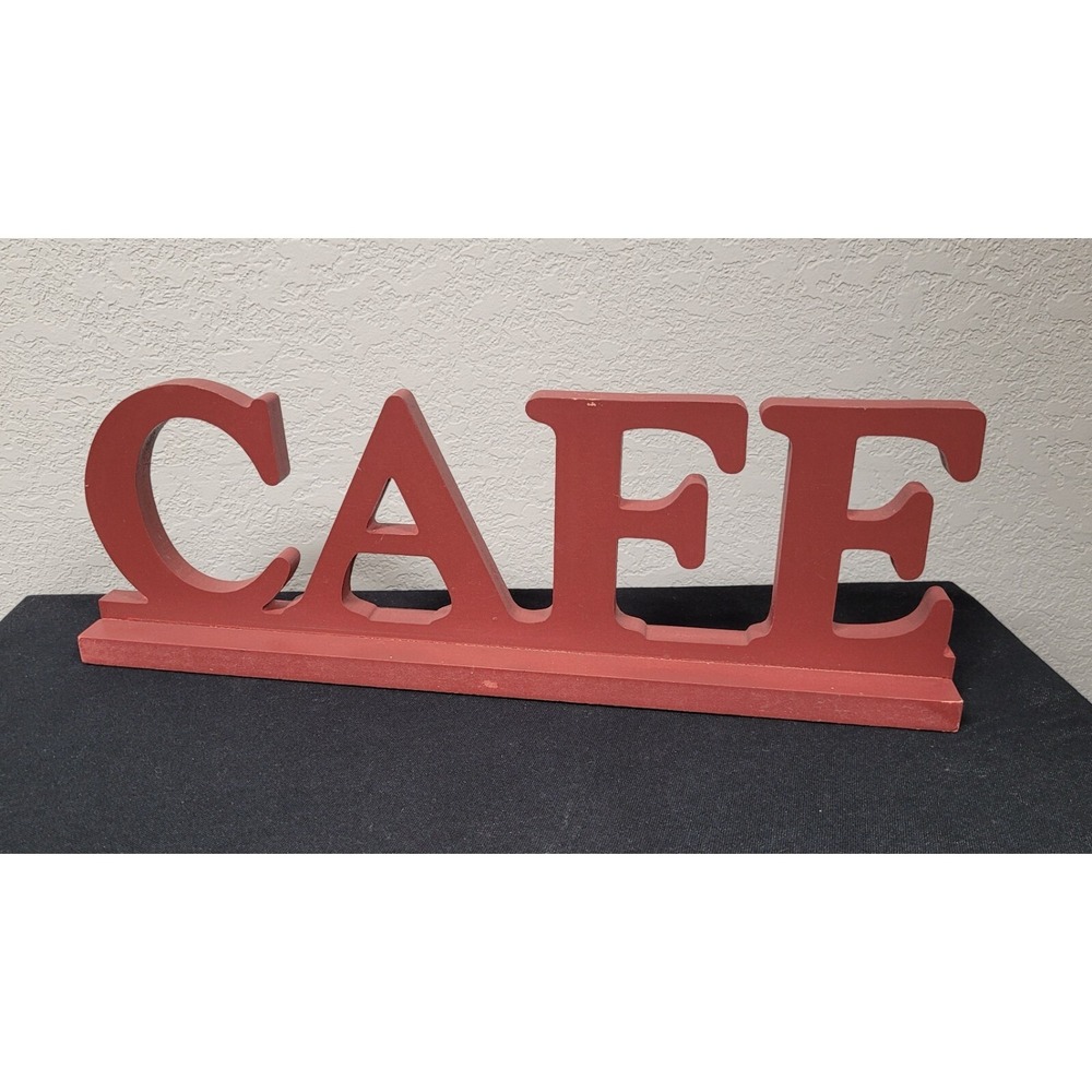 Maison Rouge Wooden Cafe Standing Sign Red